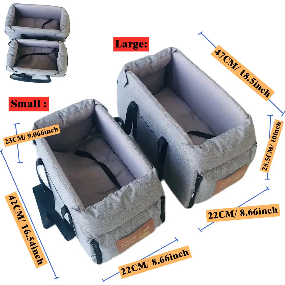 Travel Car Seat Carrier for Small Dogs & Cats
