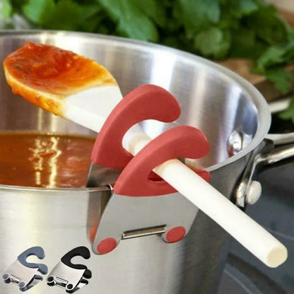 Silicone Pot Clip Spoon Holder