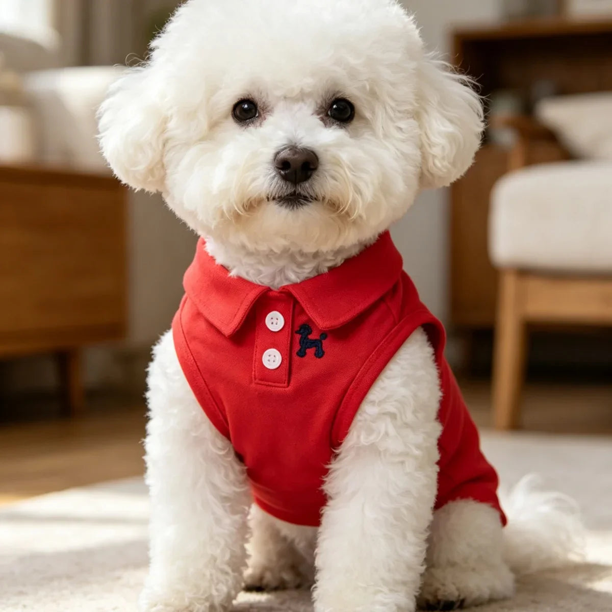 Solid Color Pet Polo Shirt Vest
