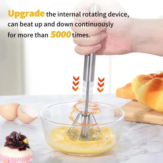 Semi-Automatic Stainless Steel Egg Beater