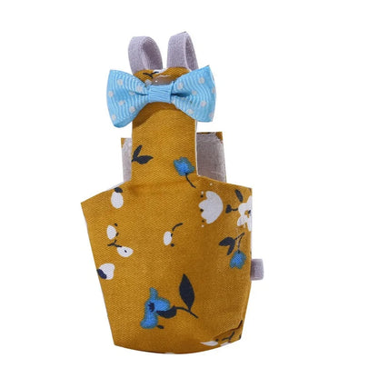 Washable Bird Flight Suit & Diaper with Bow Tie