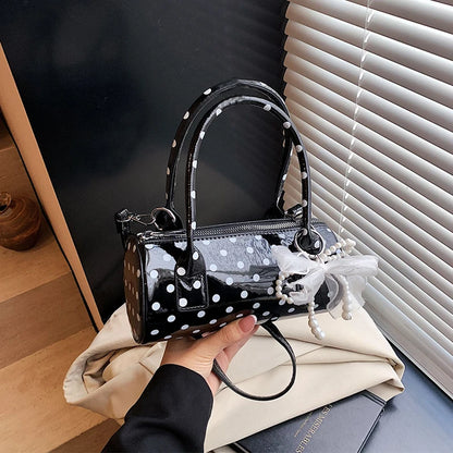 Women’s Polka Dot Barrel Shoulder Bag