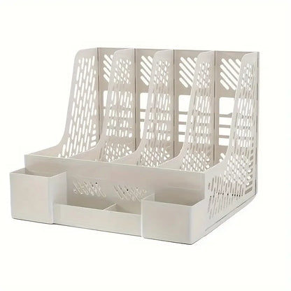 Desktop File Organizer With 4 Compartments