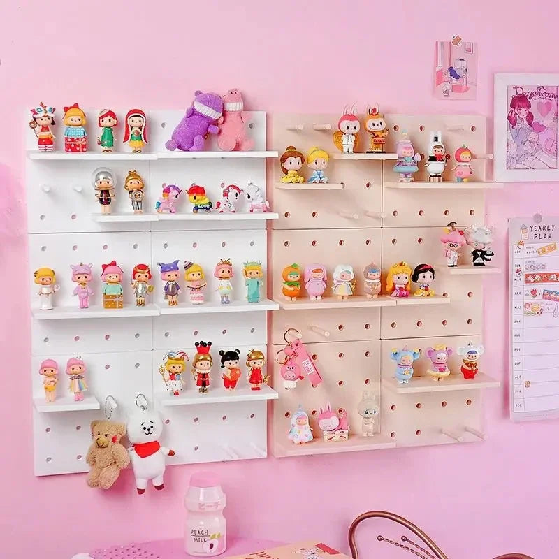 Wall-Mounted Pegboard Storage Shelf