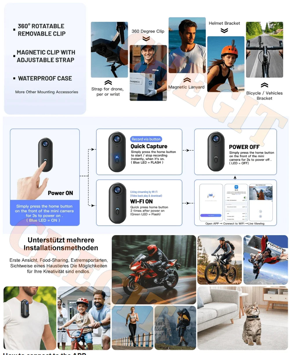 Mini 4K WiFi Action Camera