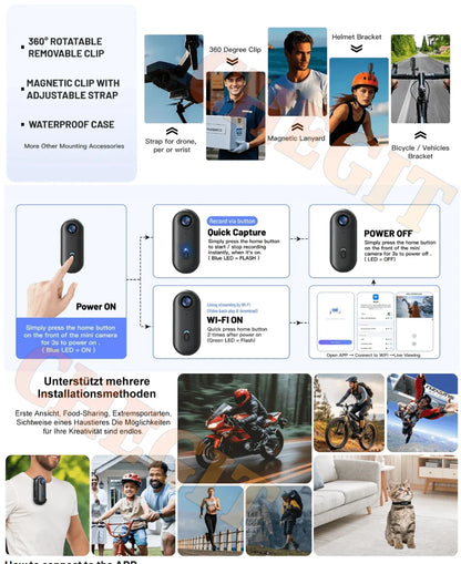 Mini 4K WiFi Action Camera