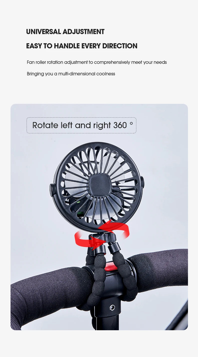 Portable Flexible Tripod Fan