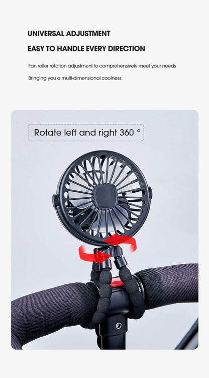 Portable Flexible Tripod Fan