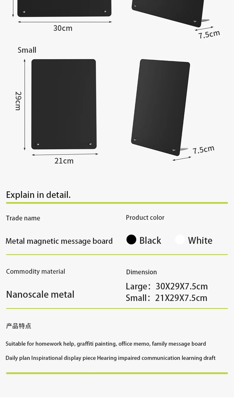 Magnetic Tabletop Bulletin Board with Stand