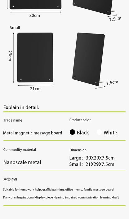 Magnetic Tabletop Bulletin Board with Stand