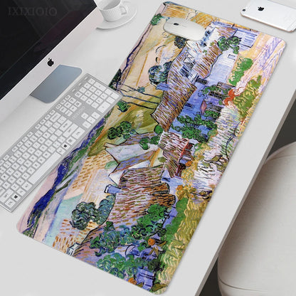 Large Non-Slip Mouse Pad with Van Gogh Inspired Artwork