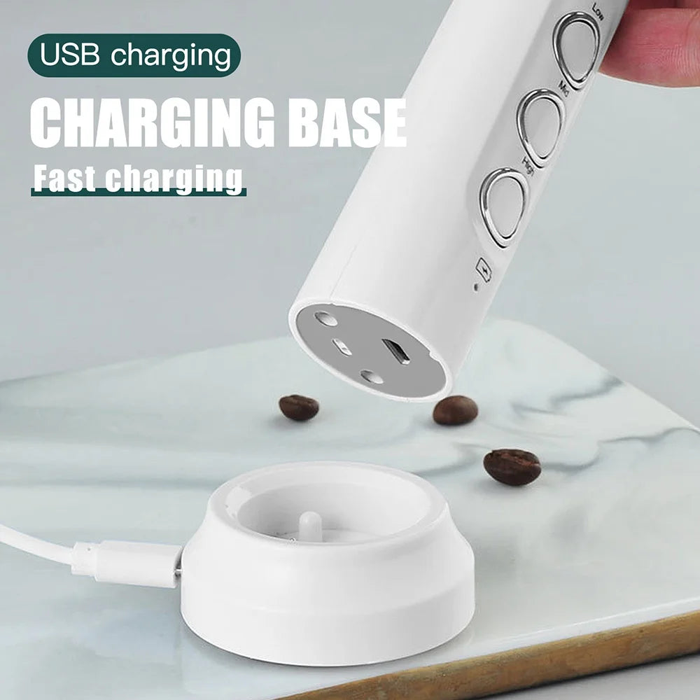 Handheld Coffee Foam Maker & Drink Mixer