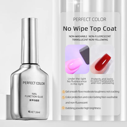 PERFECT COLOR No Wipe Gel Base & Top Coat Set