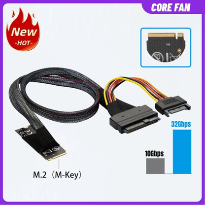 M.2 M-Key to U.2 NVMe SSD Adapter Cable