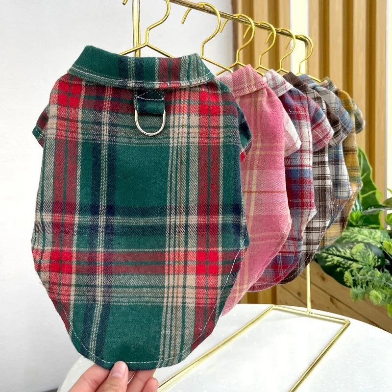 Classic Plaid Dog Shirt