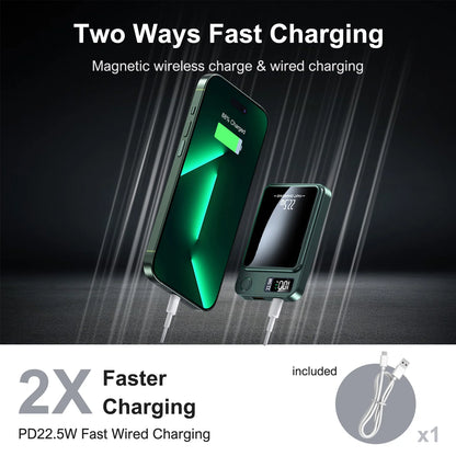 Magnetic Wireless Power Bank with 22.5W Fast Charging