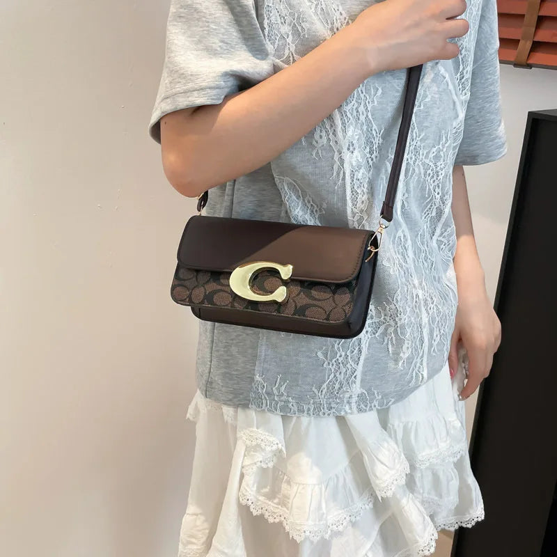 Vintage Floral Shell Crossbody Bag