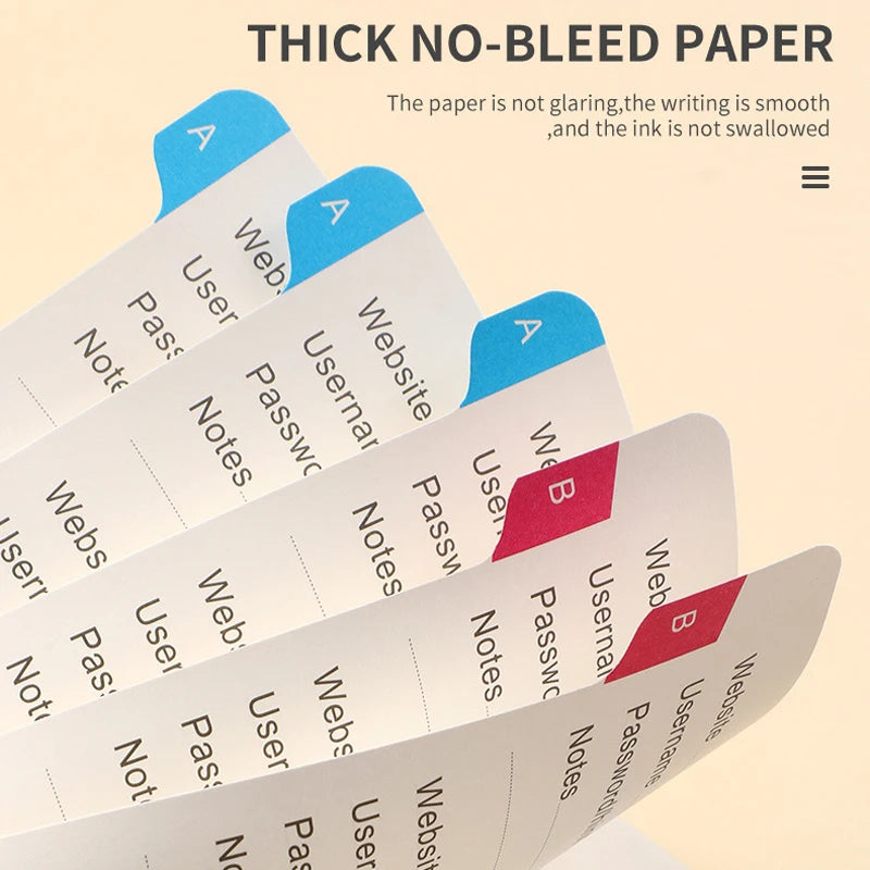 A5 Password Book with Alphabet Tabs