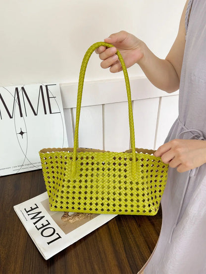 Women’s Hollow-Out Woven Tote Bag