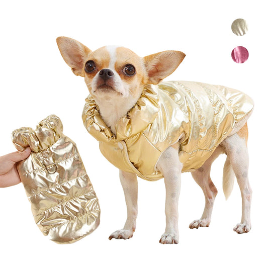 Waterproof Fleece Dog Jacket with Harness D-Ring