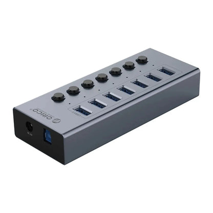 Multi-Port USB 3.0 Data Hub & Power Adapter for PC and Laptop