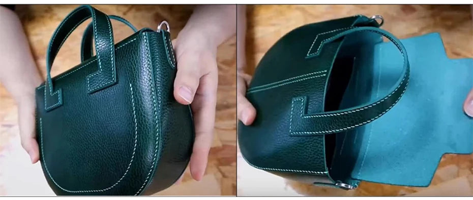 Semi-Circular Leather Handbag Template Set