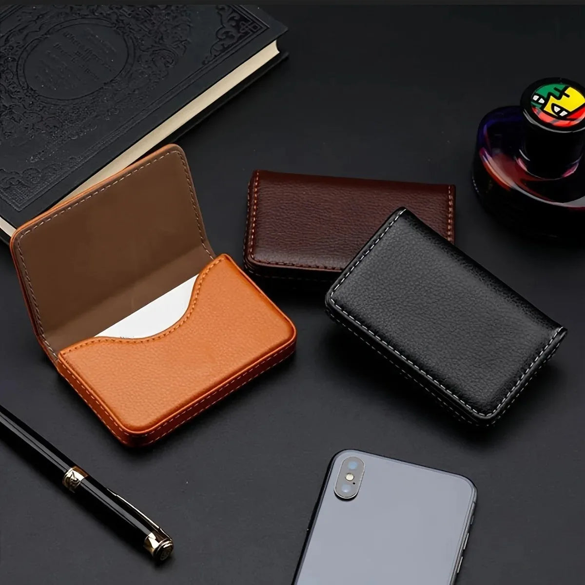 PU Leather Business Card Holder
