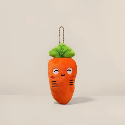 Cute Fruit & Vegetable Plush Keychain