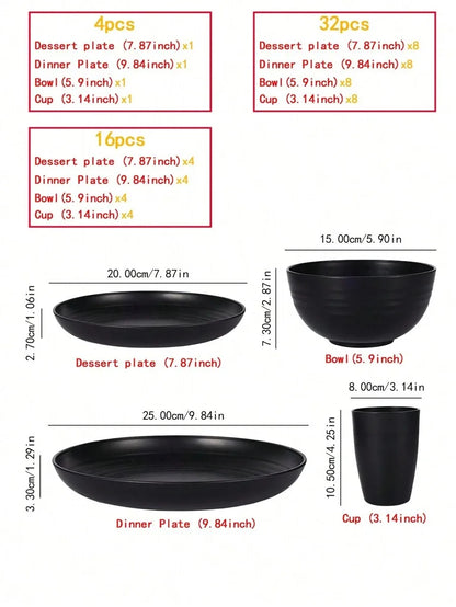 Reusable Plastic Tableware Set