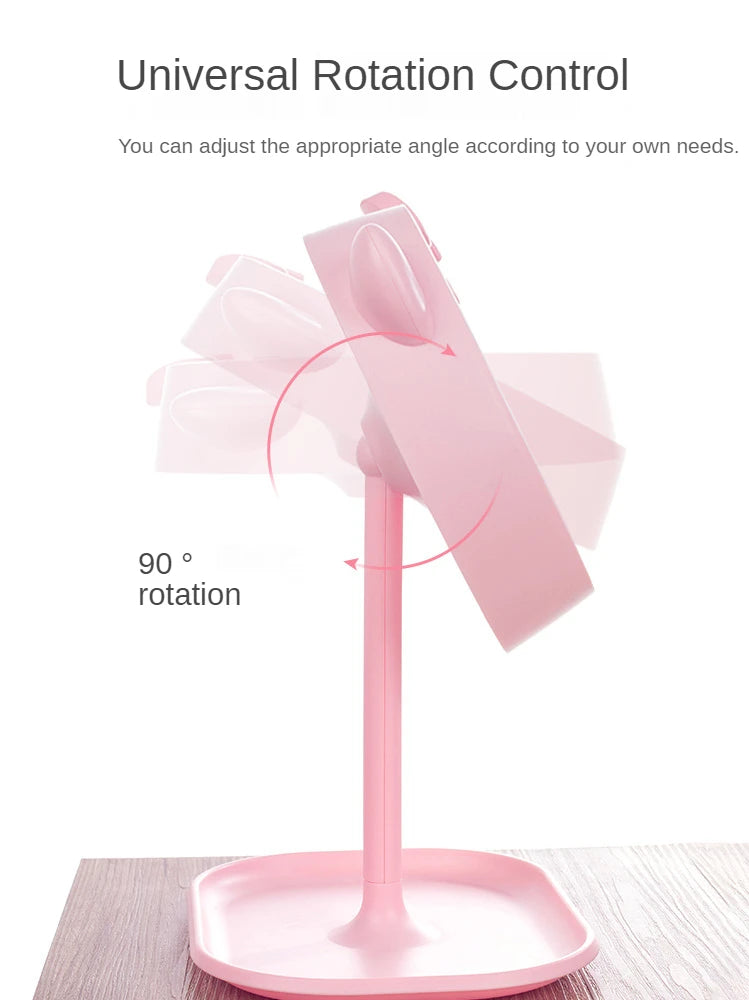 Pink LED Touch Screen Makeup Mirror