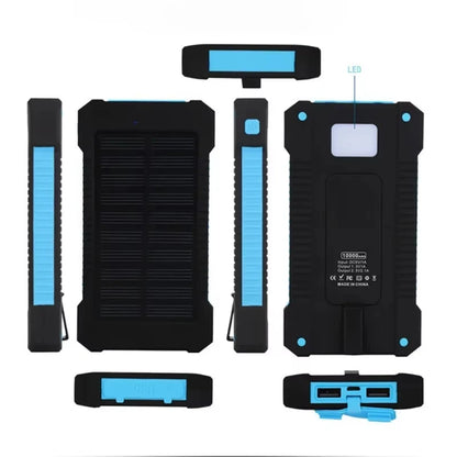 Waterproof Solar Power Bank with Dual USB