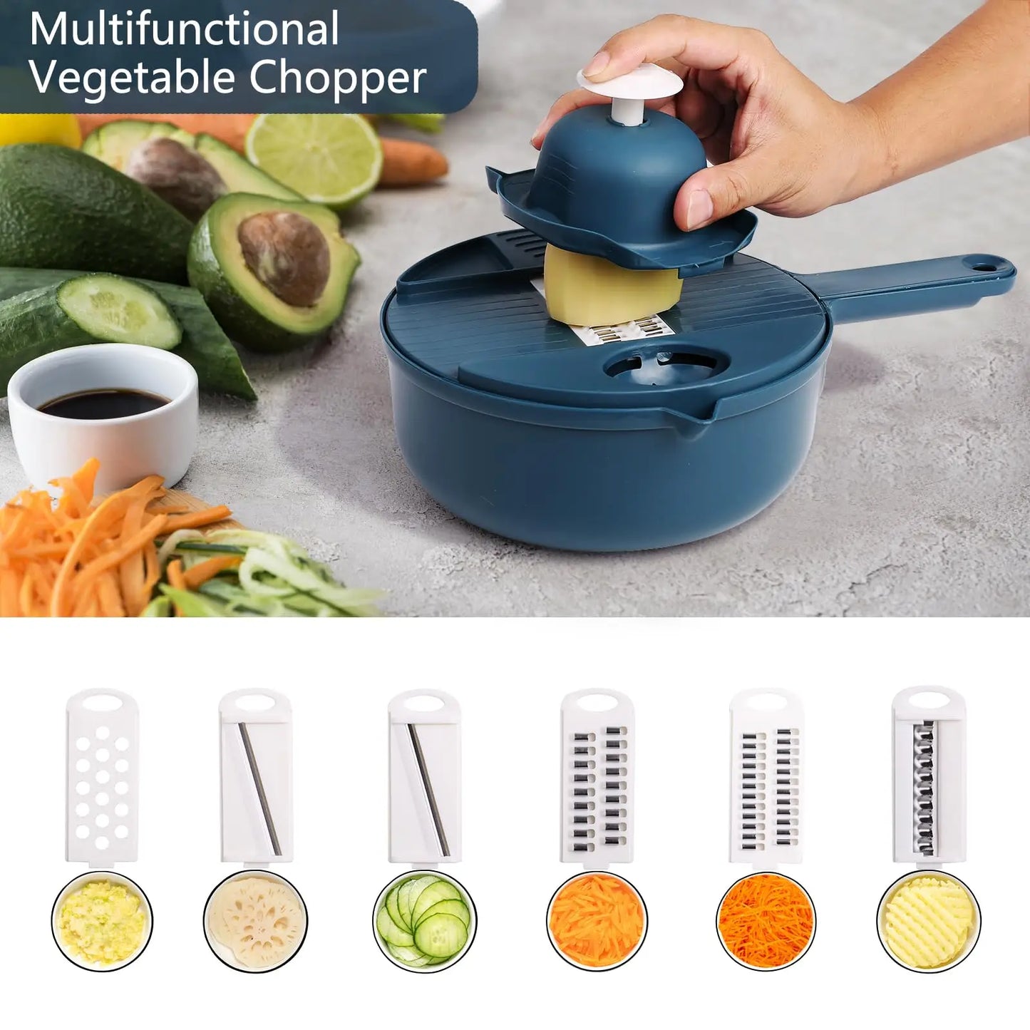 9-in-1 Multifunction Vegetable Chopper & Slicer