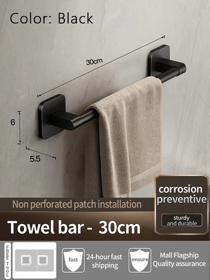 No-Drill Self-Adhesive Bathroom Towel Rack