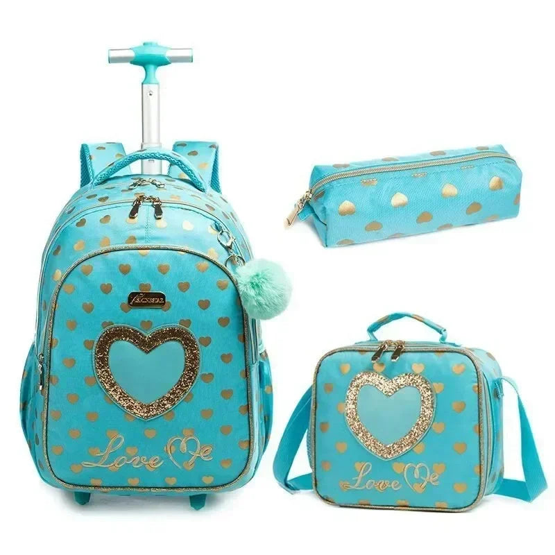 Girls’ Trolley School Backpack Set
