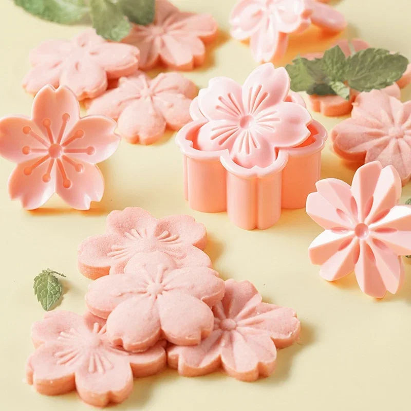 Cherry Blossom Cookie Mold Stamp Set