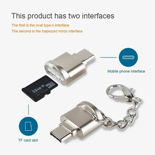 USB-C microSD (TF) Card Reader with OTG Support