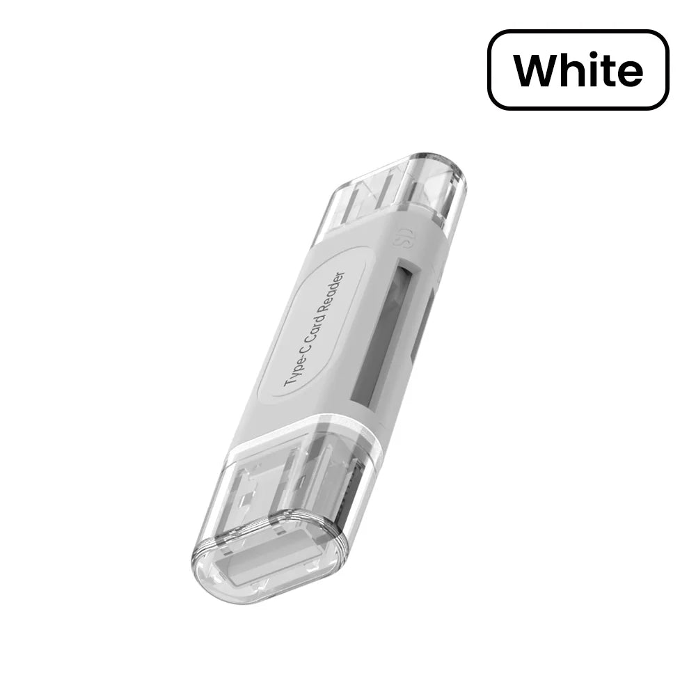4-in-1 USB & USB-C SD/TF Card Reader