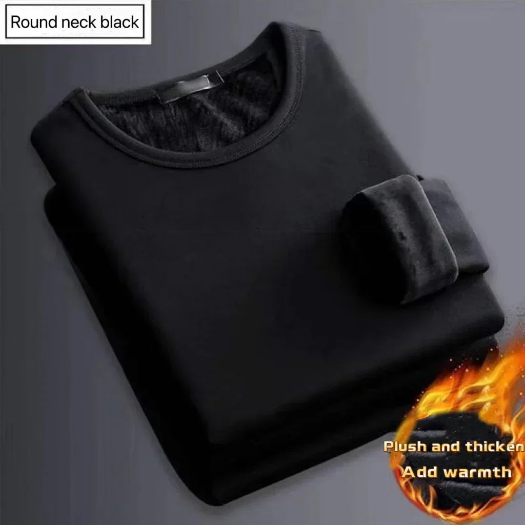 Men’s Thick Velvet Thermal Top