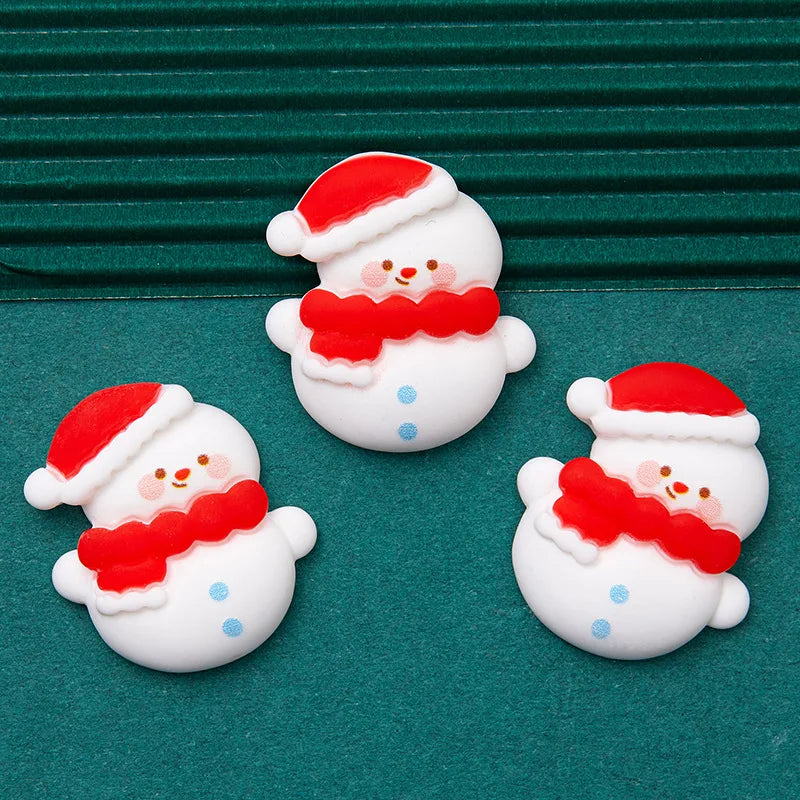 10-Piece Mini Christmas Resin Cabochon Set