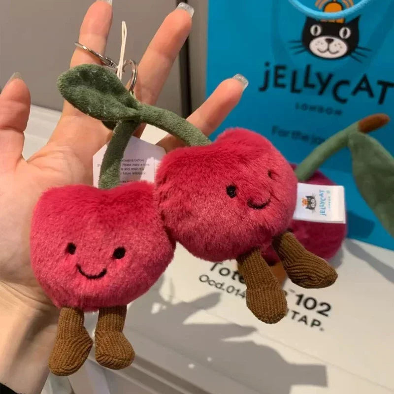Cute Fruit & Vegetable Plush Keychain