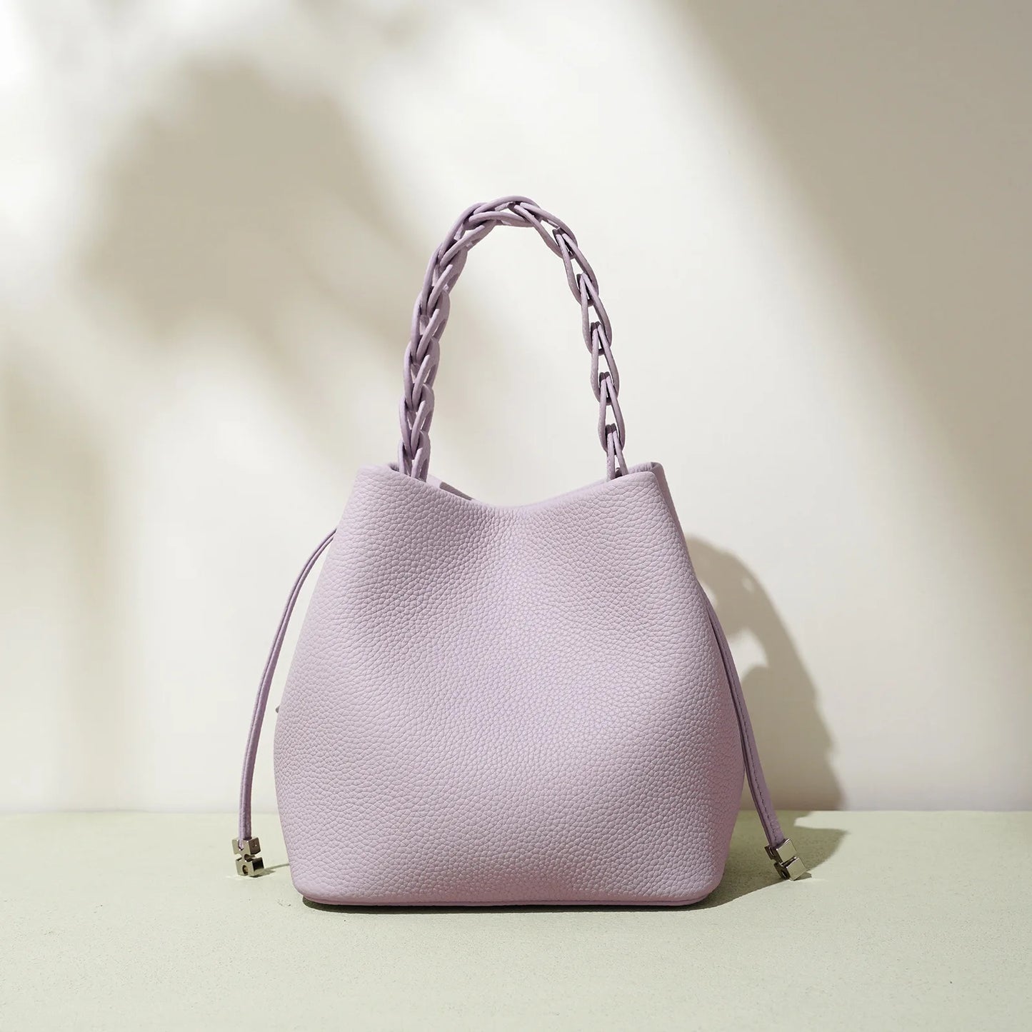 Genuine Leather Bucket Shoulder Bag