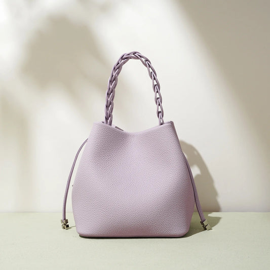 Genuine Leather Bucket Shoulder Bag