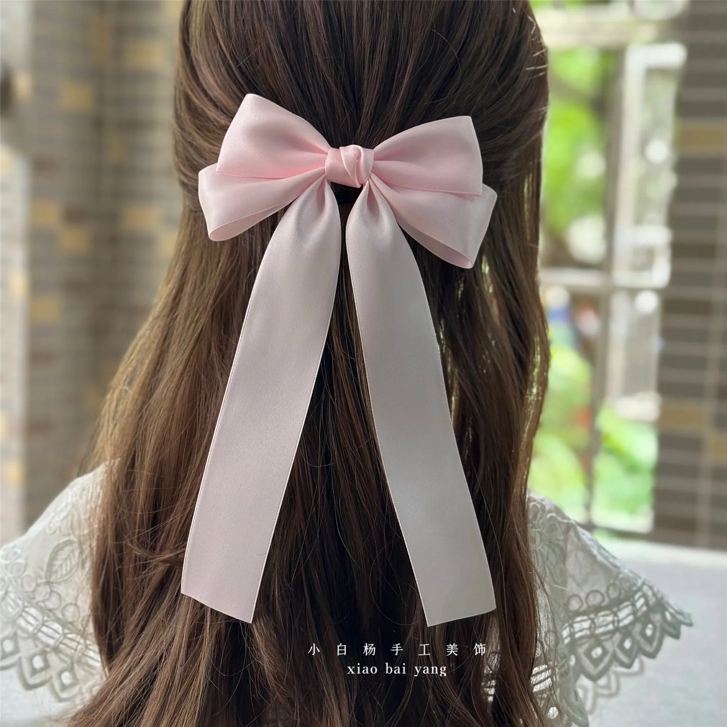Korean Style Fabric Hair Bow Clip