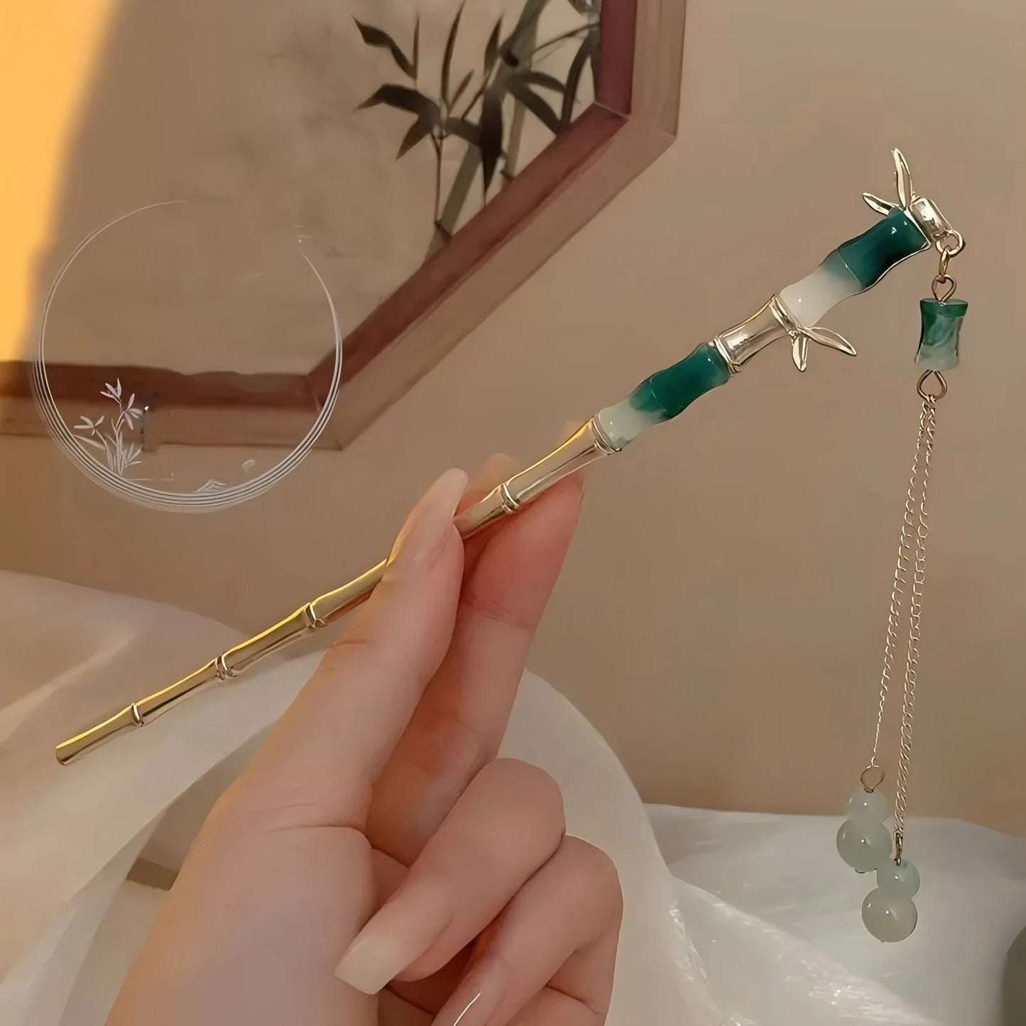 Chinese Style Floral Tassel Hair Stick