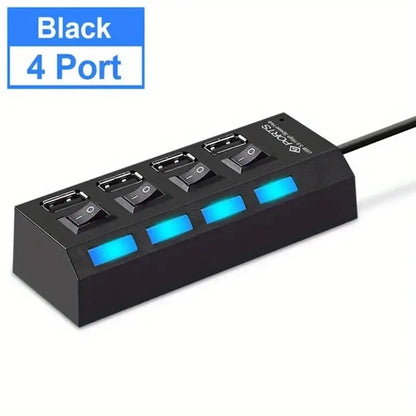 USB 2.0 Multi-Port Hub with Switches