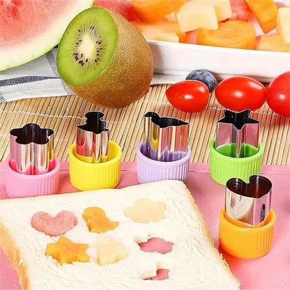Animal Shape Food Cutter & Cookie Stamp Kit