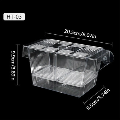 Acrylic Fish Breeding & Isolation Box for Aquariums