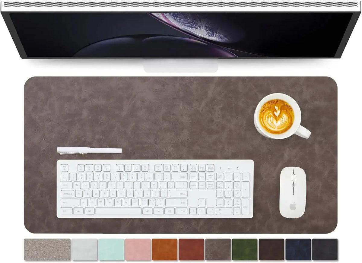 Distressed PU Leather Desk Mat