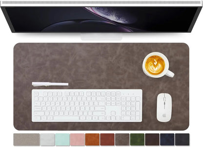 Distressed PU Leather Desk Mat