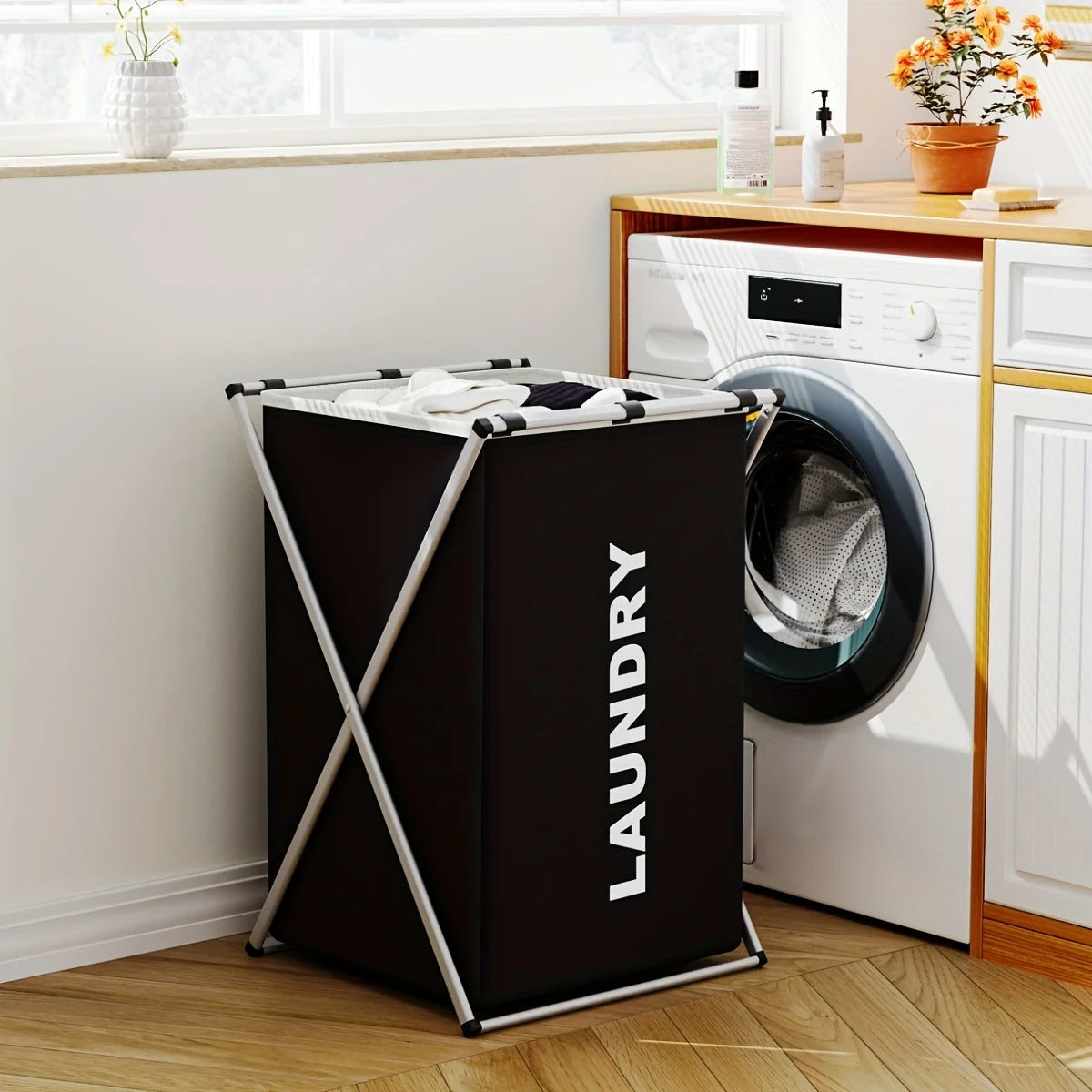 3 Section Foldable Laundry Hamper